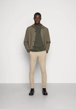 Pier One 5 PACK - T-Shirt Basic - Dark Blue/grey/khaki