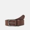 Pier One LEATHER UNISEX - Gürtel - Dark Brown