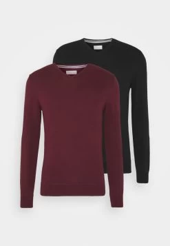 Pier One 2PACK - Strickpullover - Black/bordeaux 10 Pier One 2PACK - Strickpullover - Black/bordeaux -Pier One Verkaufsgeschäft 1401fde1674b40a68d7e1288645f8b9b
