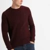 Pier One Strickpullover - Mottled Bordeaux