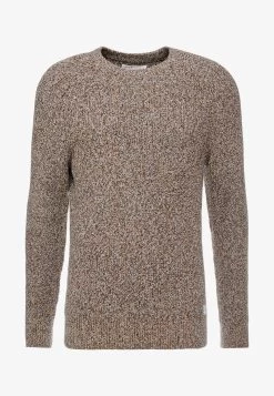 Pier One MULTICOLOUR HALF CARDIGAN JUMPER - Strickpullover - Mottled Dark Yellow -Pier One Verkaufsgeschäft 43d052bb50e448ea97efd06449ca54d1