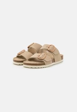 Pier One LEATHER - Pantolette Flach - Beige -Pier One Verkaufsgeschäft 5e6f22e4ce4b4fad8910aecdf2f52ef9