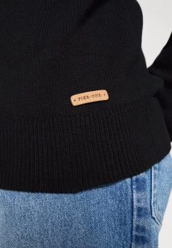 Pier One STRUCTURE BLOCK HIGH COLLAR - Strickjacke - Black -Pier One Verkaufsgeschäft 6a3d75ac81f349948e6db8598e9da725