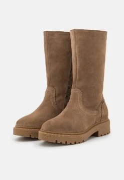 Pier One LEATHER WINTER BOOT - Stiefel - Taupe -Pier One Verkaufsgeschäft 83df9d01add942eaabb452a58120a742