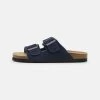 Pier One LEATHER UNISEX - Hausschuh - Dark Blue