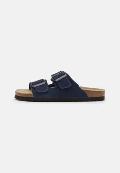 Pier One LEATHER UNISEX - Hausschuh - Dark Blue