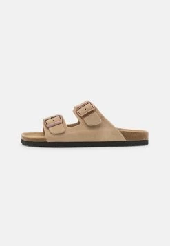 Pier One Verkaufsgeschäft 23 Pier One LEATHER UNISEX - Pantolette Flach - Beige