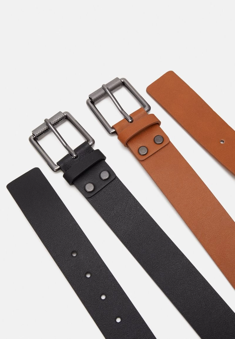 Pier One 2 PACK UNISEX - Gürtel - Black/cognac 2 Pier One 2 PACK UNISEX - Gürtel - Black/cognac – Bild 2