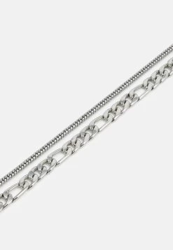 Pier One UNISEX 2 PACK - Halskette - Silver-coloured -Pier One Verkaufsgeschäft cf6f08890df94452960c4e8f7f3ae2ef