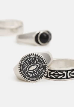 Pier One 5 PACK - Ring - Silver-coloured -Pier One Verkaufsgeschäft db6a637888e34ec5a4d8dceca3b8fe16