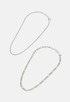 Pier One UNISEX 2 PACK - Halskette - Silver-coloured