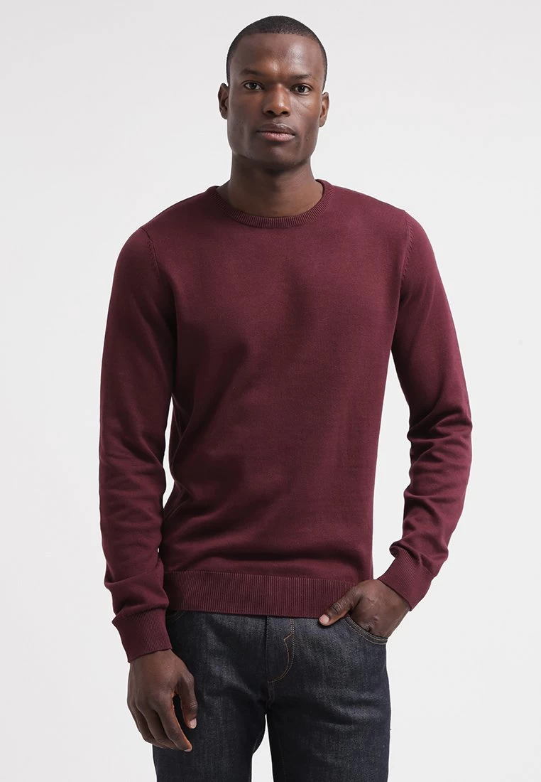 Pier One BASIC CREWNECK - Strickpullover - Bordeaux 1 Pier One BASIC CREWNECK - Strickpullover - Bordeaux