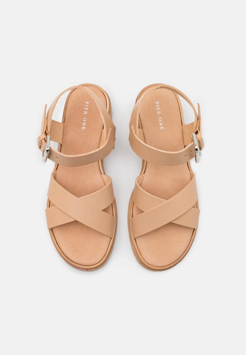 Pier One LEATHER - Riemensandalette - Beige 6 Pier One LEATHER - Riemensandalette - Beige – Bild 6