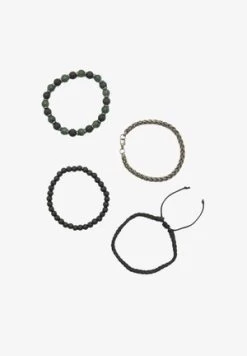 Pier One 5 PACK - Armband - Silver-coloured, Black -Pier One Verkaufsgeschäft fa4c68e061e246fbbcc8381fd76aa6cb